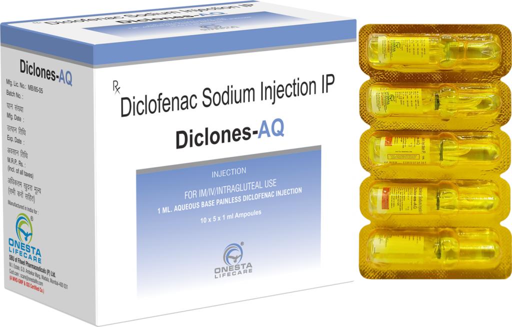 DICLONES-AQ Inj. (Aqua Base Pain Less)(DPCO)